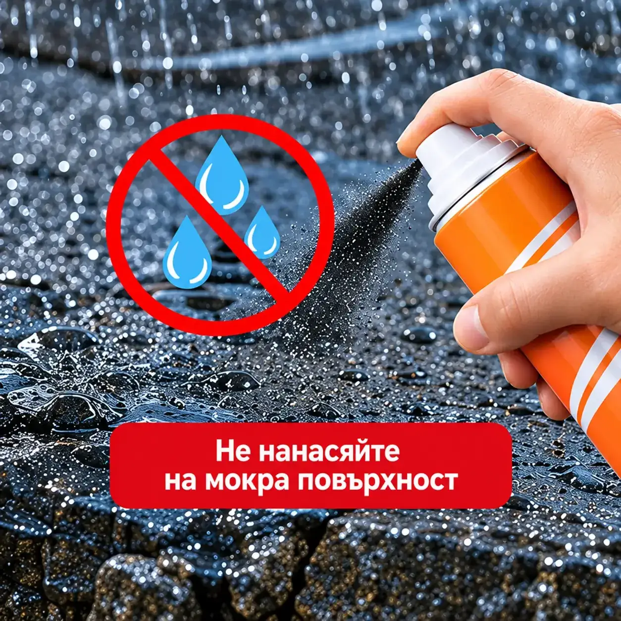 Гумено покритие-спрей за уплътняване, Quik Seal, за пукнатини фуги и течове, 450 мл фото 5