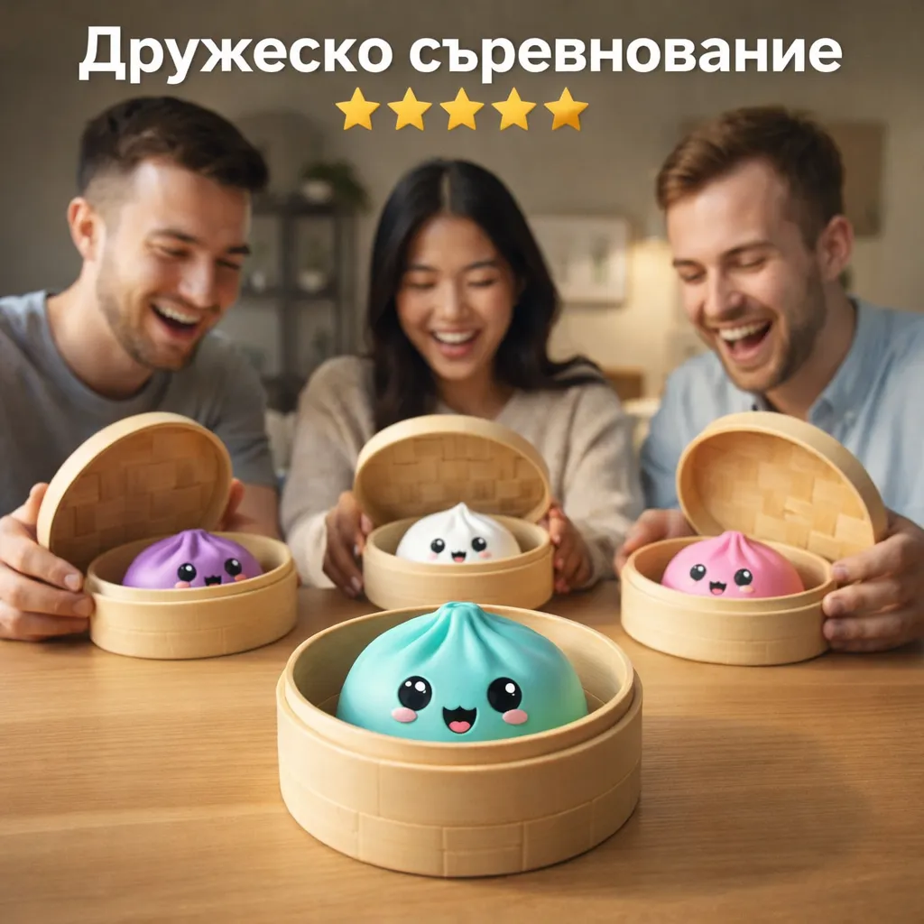 Дъмплинг играчка за стискане, mystery кутия, случаен цвят, мек антистрес формат, сладък дизайн фото 8