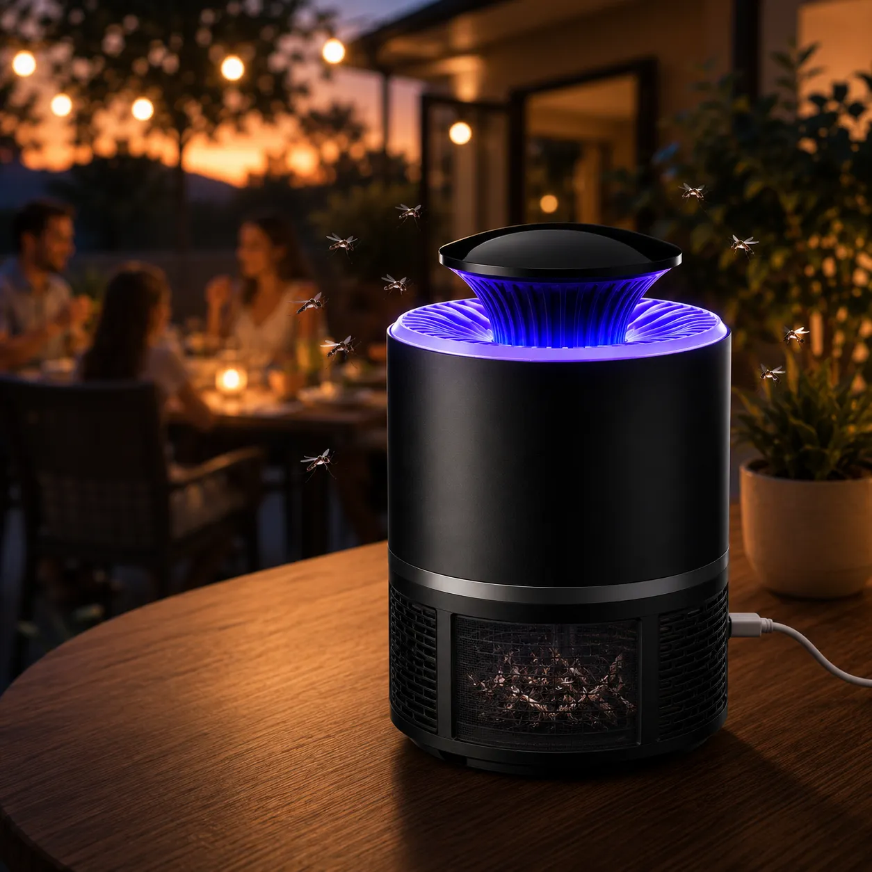USB LED лампа капан против комари, 5W, с UV светлина и вентилатор, без химикали, за дом и офис фото 3