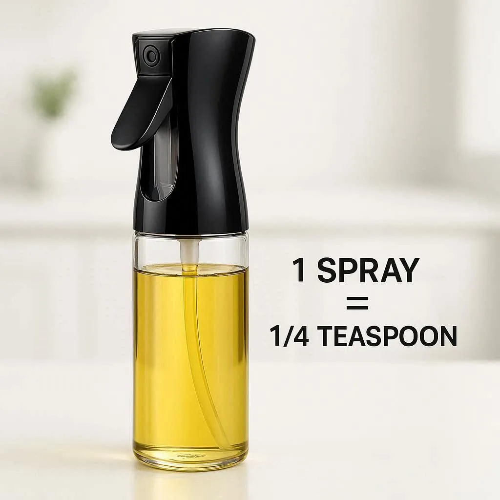 Спрей бутилка за олио 200 мл, Spray Bottle Edible Oil Bottle, стъклено шише, за равномерно пръскане фото 2
