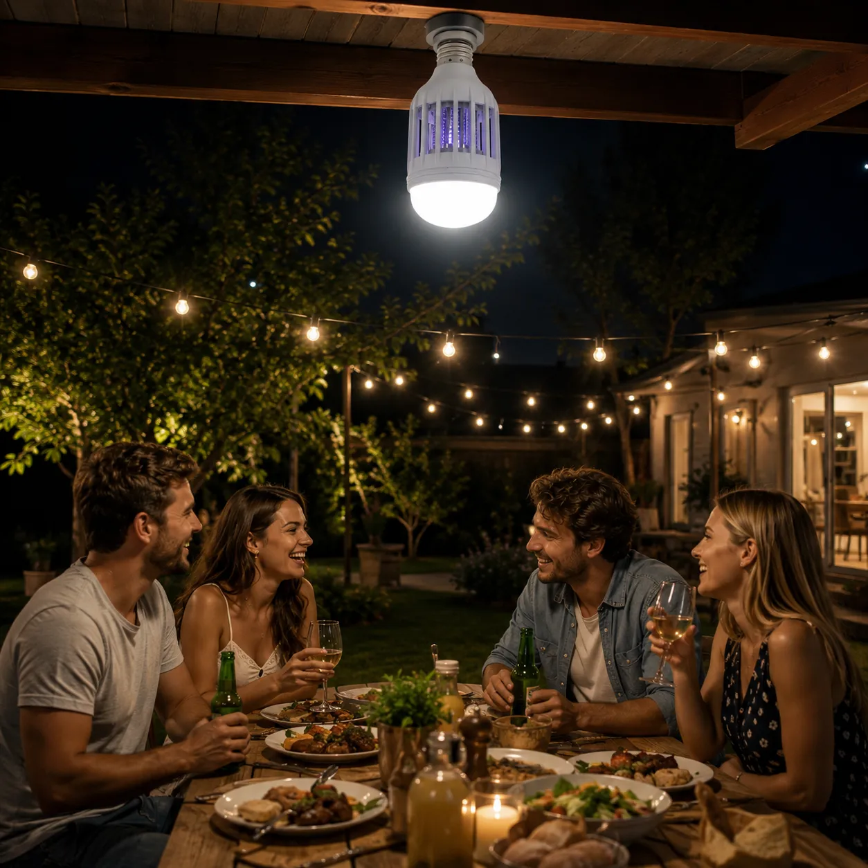 LED лампа против комари, ZAPP LIGHT, 9W осветление и капан за летящи насекоми, фасунга E27 фото 5