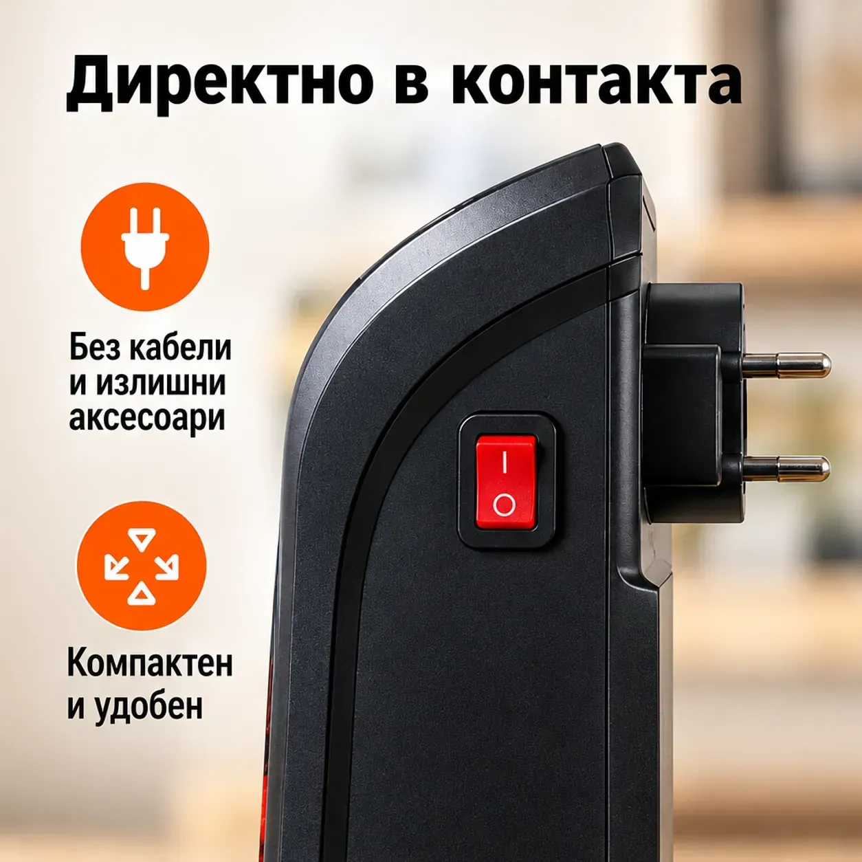 Керамична печка за контакт Handy Heater, 400 W, термостат 15–32 °C, LED дисплей и 12-часов таймер, за малки помещения фото 7