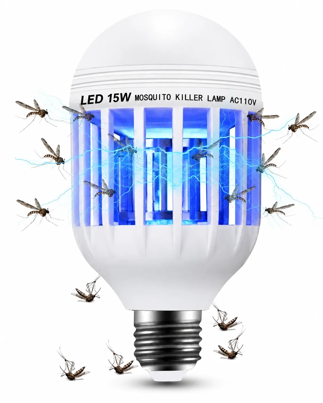 LED лампа против комари, ZAPP LIGHT, 9W осветление и капан за летящи насекоми, фасунга E27 фото 2