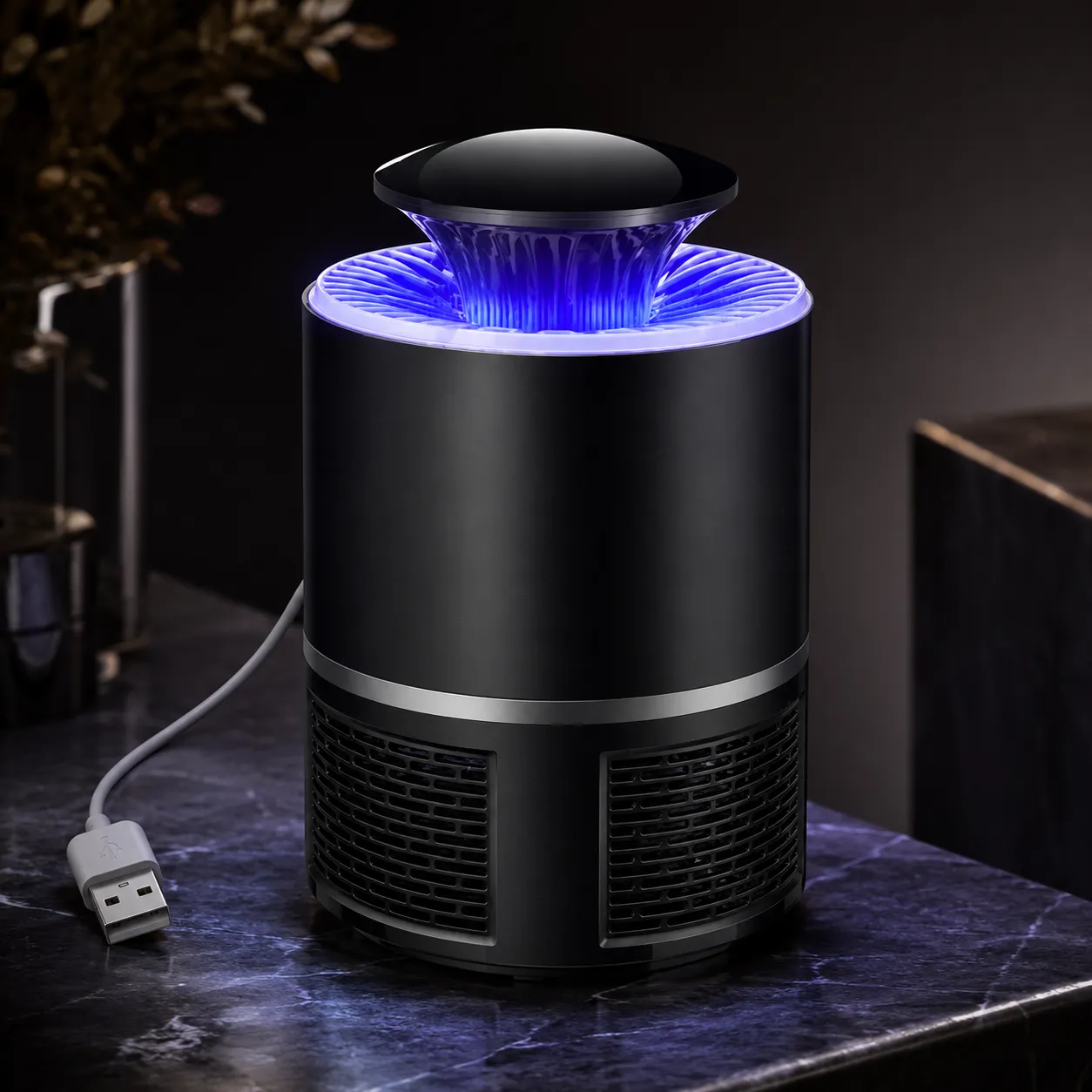 USB LED лампа капан против комари, 5W, с UV светлина и вентилатор, без химикали, за дом и офис фото 4